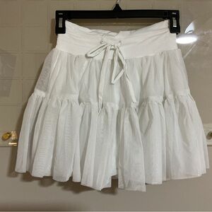 Amazon White Ruffled Skort